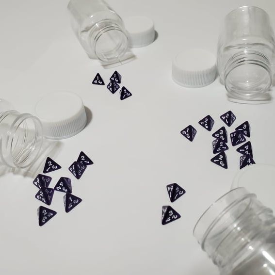 Complete Set of Purple Healing Potions for 5e - Plastic