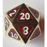 New Hybrid Dice Set, Red Resin & Silver Metal Dice Set, Role Playing Games Dice Set, Unique Dice Set, Dungeons and Dragons, Red Resin Dice