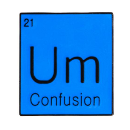 Um - Funny Confusion Blue Pin