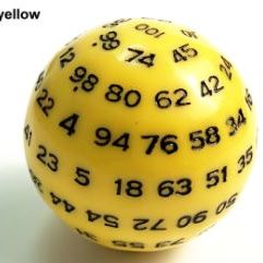 Resin D100 Brilliant Yellow with Black Numbering
